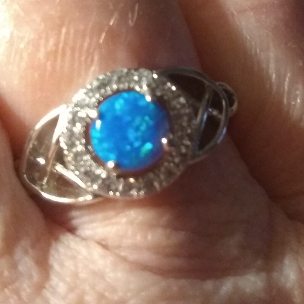 Blue Opal ring 7.75